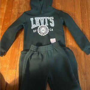 Levi's Kids Dark Green Hoodie and Joggers Set
